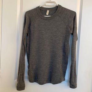 Lululemon 100% merino wool gray sweater. Size 6